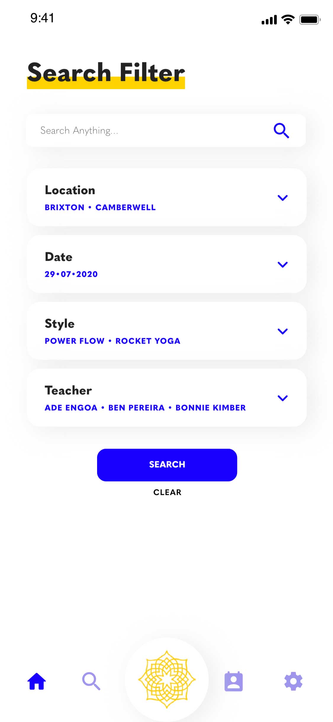 Designed policy dashboard